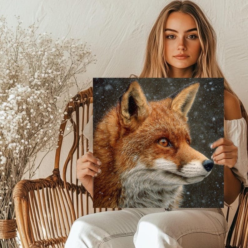 Fox Wall Art Print, Canvas Or Poster, Woodland Animal Decor, Kids Room Decor, Nursery Wall Art, Forest Animal Art, Unique Fox Gift - Image 5