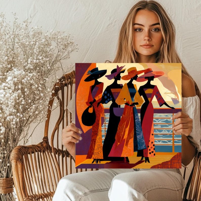 Fashion Women Wall Art, Canvas or Poster, Elegant Lady Decor, Living Room Art, Modern Contemporary Painting, Home Wall Hanging, Stylish Art - Image 5