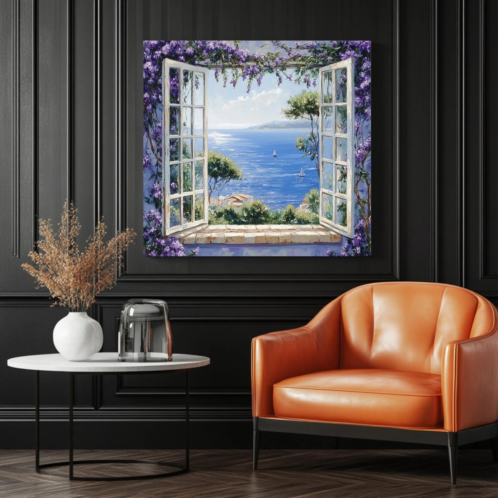 Ocean Window View Wall Art, Canvas Or Poster, Seaside Decor, Modern Decor, Living Room Decor, Office Wall Hanging, Coastal Landscape Art - Image 5